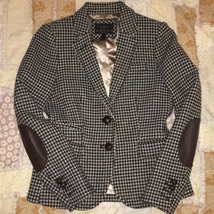 J. Crew • Wool Houndstooth Schoolboy Blazer